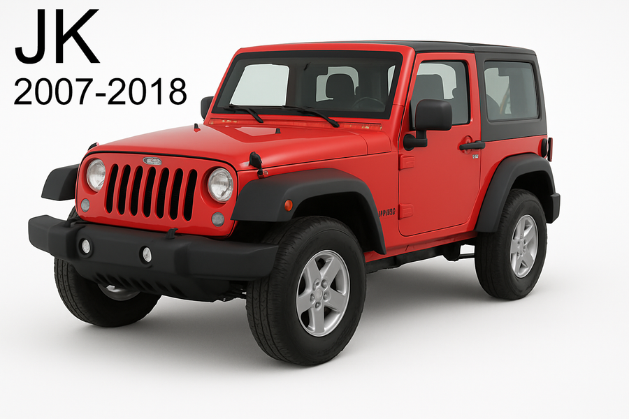2-Door Jeep Wrangler JK water leak fix kit (2007-2018)